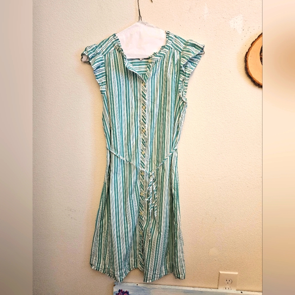 Loft S Green And White Stripe
